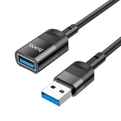 Перехідник подовжувач Hoco U107 USB to USB charging data extension cableUSB 3.0/3A/1.2m black