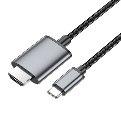 Переходник HOCO UA27 HD Type-C to HDTV 2m metal gray