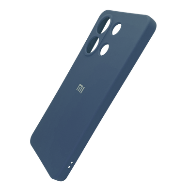 Силиконовый чехол Full Cover для Xiaomi Redmi Note 13 4G navy blue Full Camera