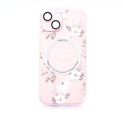 TPU+PC чохол Secret Garden with MagSafe для iPhone 14 pink