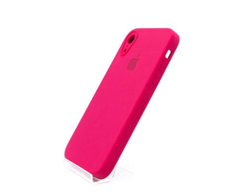 Силіконовий чохол Full Cover Square для iPhone XR rose red Full Camera
