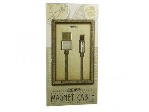 USB кабель Remax RC-095i Magnet Cable Lightning 1m/1A