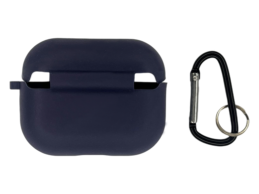 Чохол for AirPods Pro 3 силіконовий midnight blue з мікрофіброю