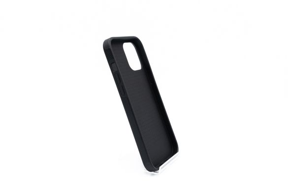 Накладка Grainy Leather для iPhone 12 Pro Max black під шкіру