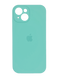 Силиконовый чехол Full Cover для iPhone 15 azure (marine green) Full Camera