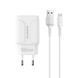 Сетевое зарядное устройство Borofone BA37A Type-C (EU) 2USB 2.4A/1m white