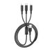 USB кабель Hoco X25 Soarer 3in1 Lightning+micro+type-C FC 2A/1m black