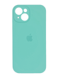 Силиконовый чехол Full Cover для iPhone 15 azure (marine green) Full Camera