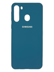 Силиконовый чехол Full Cover для Samsung A21 navy blye