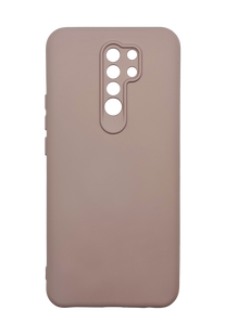 Силиконовый чехол SMTT для Xiaomi Redmi 9 pink sand Full Camera с микрофиброй