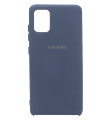 Силіконовий чохол Full Cover для Samsung A51 midnight blue