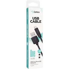 USB кабель Gelius One GP-UC115 Micro (1m) (12W) black