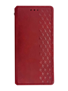 Чохол-книжка шкіра для Xiaomi Redmi 13 4G/Poco M6 4G red Getman Cubic PU