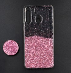 Силиконовый чехол Fashion popsoket для Samsung A21 pink