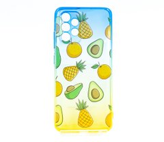 Силиконовый чехол WAVE Sweet&Asid Case для Samsung A32 (TPU) blue/yellow/avocado