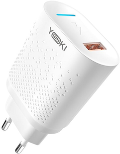 Мережевий зарядний пристрій Yoki Led Series YK-QC 3.0 18W white