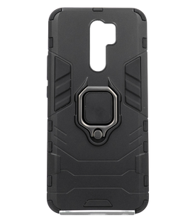 Чохол Transformer Ring for Magnet для Xiaomi Redmi 9 black протиударний
