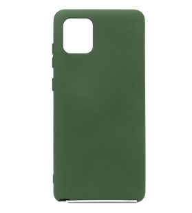 Силиконовый чехол Full Cover для Samsung Note 10 Lite /A81 dark green без logo