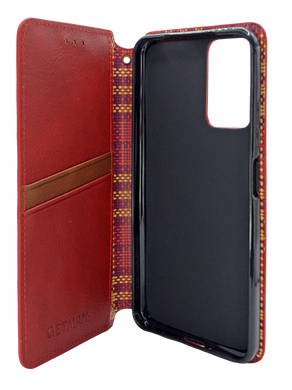 Чохол-книжка шкіра для Xiaomi Redmi Note 12S red Getman Cubic PU