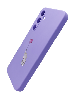 Силиконовый чехол Art для Samsung A35 elephant/lilac Full Camera