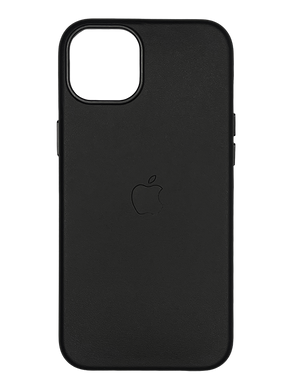 Чохол Leather with Magsafe для iPhone 15 Pro Max black