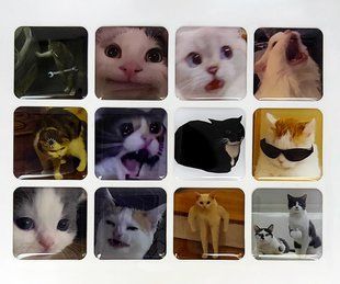 Набір стікерів 3D Cat Chaos 14