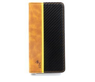 Чехол книжка Carbon для Xiaomi Redmi 9 light brown/black (4you)