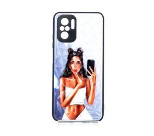 TPU+PC чехол Prisma Ladies для Xiaomi Redmi Note 10/Note 10S black in white Full Camera