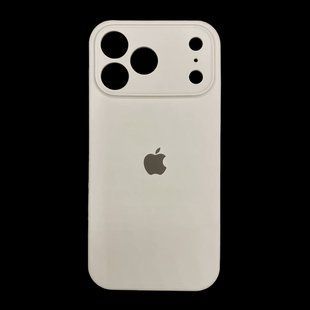 Силіконовий чохол Full Cover для iPhone 17 Pro Max antique white Full Camera