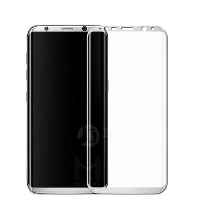 Защитное 3D стекло Glass для Samsung G955 S8+ NEW silver