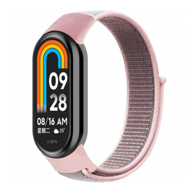 Ремешок Nylon для Xiaomi Mi Band 8 pink/grey