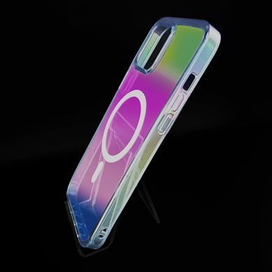 TPU чохол Apple Glass Gradient with MagSafe для iPhone 15 blue