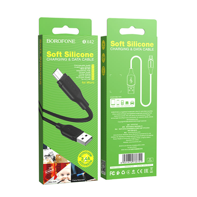USB кабель Borofone BX42 Micro 2.4A/1m black