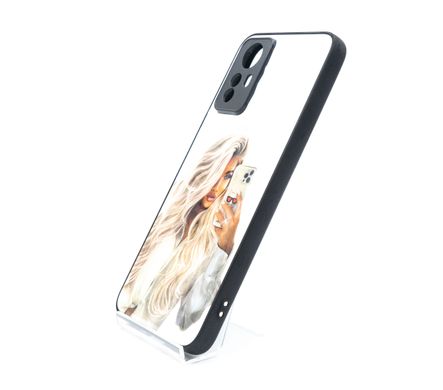 TPU+PC чохол Prisma Ladies для Xiaomi Redmi Note 12S girl wiht iphone Full Camera