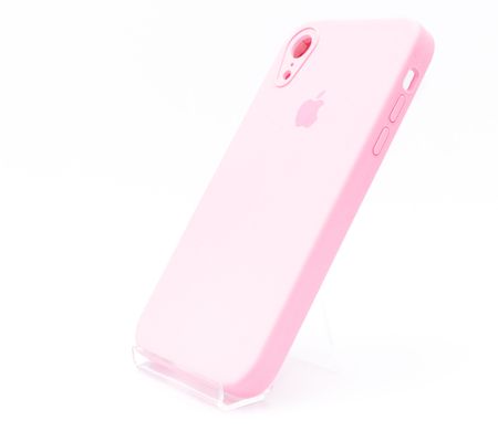 Силіконовий чохол Full Cover Square для iPhone XR light pink Camera Protective