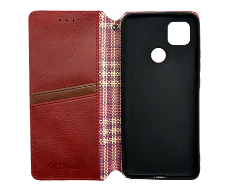 Чохол-книжка шкіра для Xiaomi Redmi 9C/10A red Getman Cubic PU