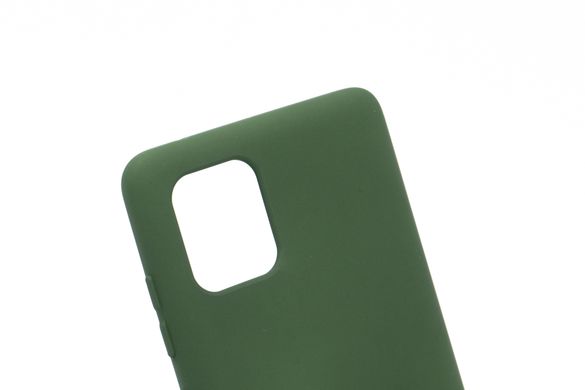 Силиконовый чехол Full Cover для Samsung Note 10 Lite /A81 dark green без logo