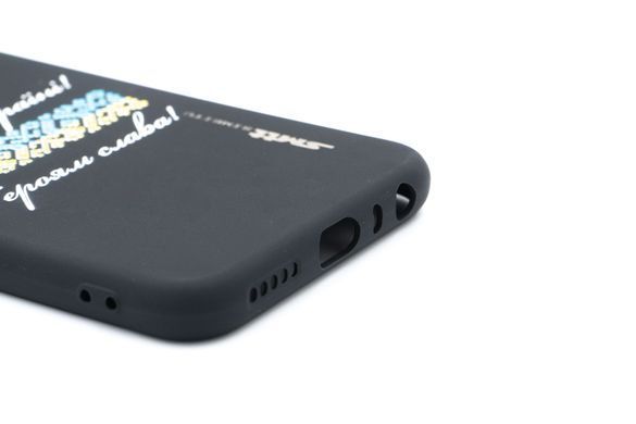 Силиконовый чехол MyPrint для Xiaomi Redmi Note 8T SMTT black (Героям слава, blue/yellow)