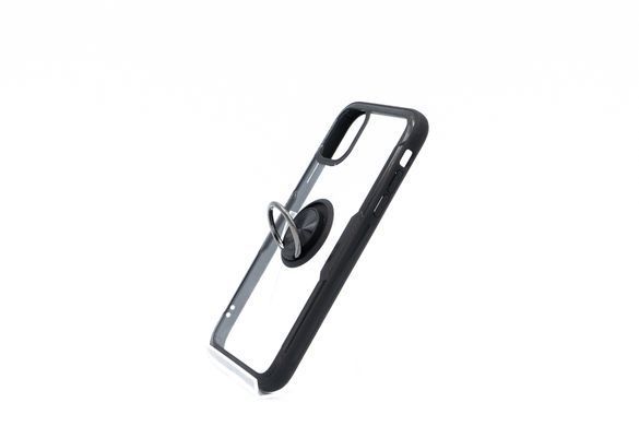 TPU+PC чохол Deen CrystalRing с магнитом для iPhone 11 clear/black