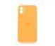 Силіконовий чохол Full Cover Square для iPhone 11 bright orange Full Camera