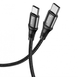 Кабель Hoco X50 Exquisito Type-C to Type-C 100W 1m black