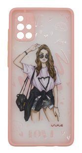 Силіконовий чохол WAVE Cartoon для Samsung A71 (PC+TPU) mood love