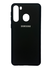 Силиконовый чехол Full Cover для Samsung A21 black