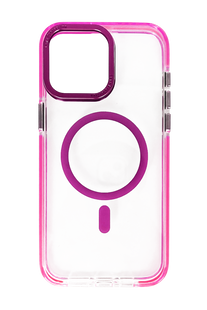 Чохол TPU Fluorescent Strip with MagSafe для iPhone 15 Pro shine pink