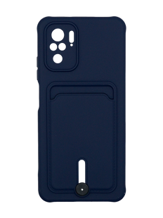 Силіконовий чохол Colorful Pocket Card для Xiaomi Redmi Note 10 /Note 10s dark blue Full Camera