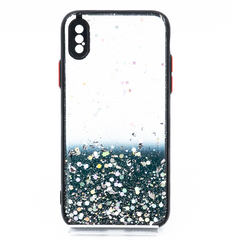 Накладка Confetti Glitter для iPhone X/XS (PC+TPU) 2color black