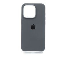 Силіконовий чохол Full Cover для iPhone 15 Pro pebble (dark gray)