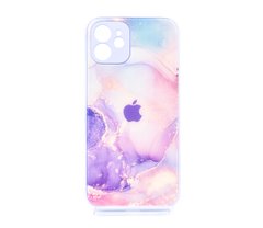 Чохол Marble Clouds для iPhone 12 purple (TPU)