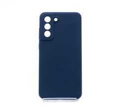 Силиконовый чехол Full Cover для Samsung S21 FE midnight blue Full camera без logo with frame