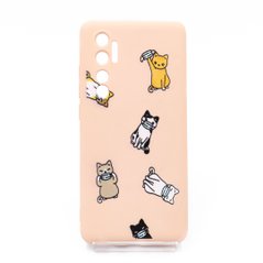 Силиконовый чехол WAVE Fancy для Xiaomi Mi Note 10 Lite cat with a mask/pink sand TPU